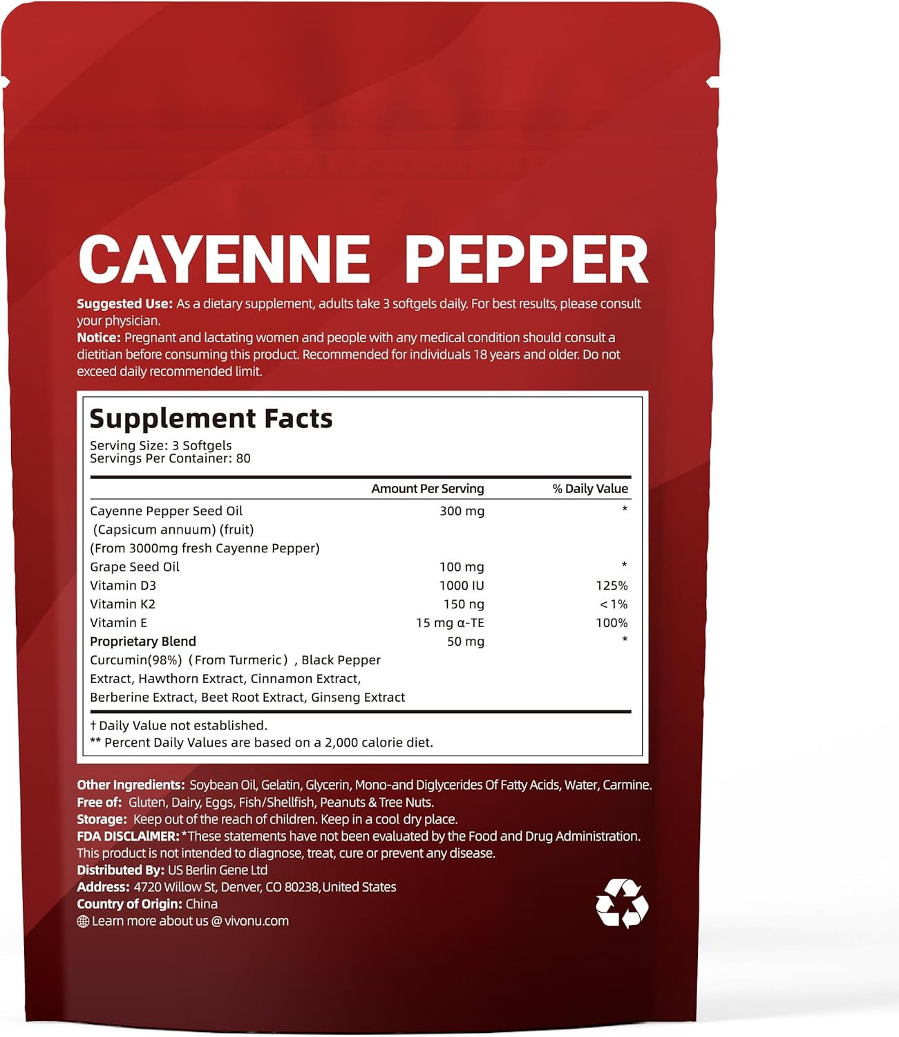 Nutrava Cayenne Pepper Softgels