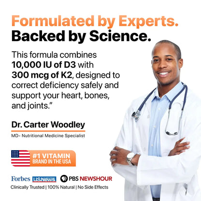 Nutrava Vitamin D3 & K2 Softgels