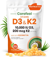 Nutrava Vitamin D3 & K2 Softgels